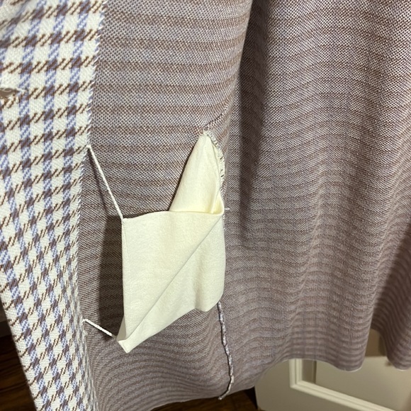 Rw & co khaki, lavender and cream houndstooth print jacket - Picture 8 of 10